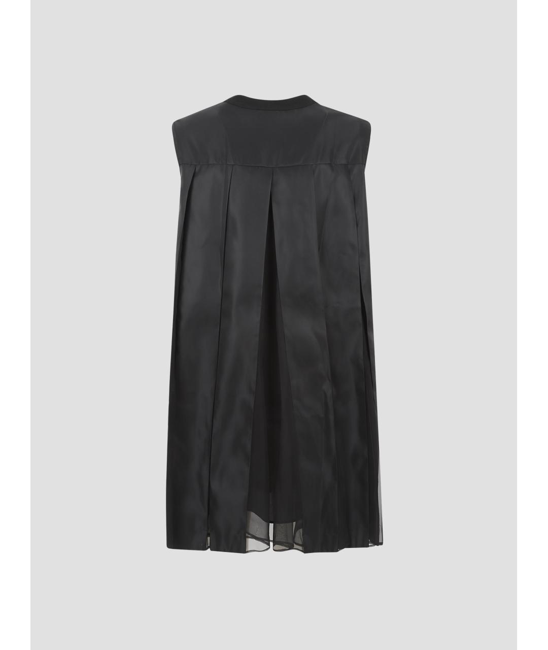 SACAI Черное хлопковое повседневное платье, фото 3