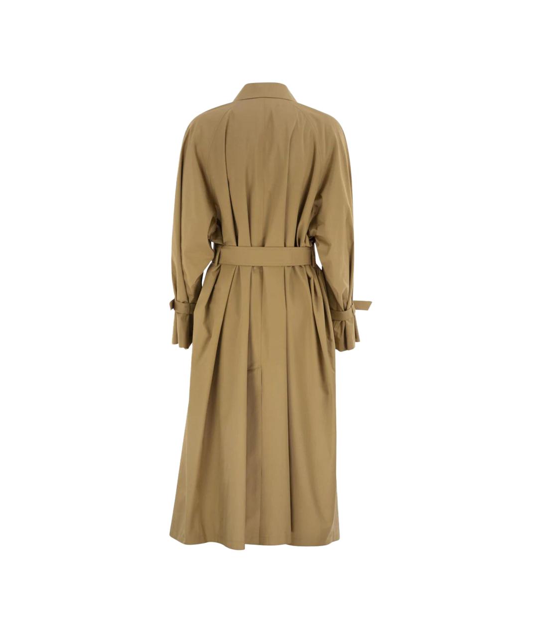 MAX MARA Бежевый хлопковый тренч/плащ, фото 2