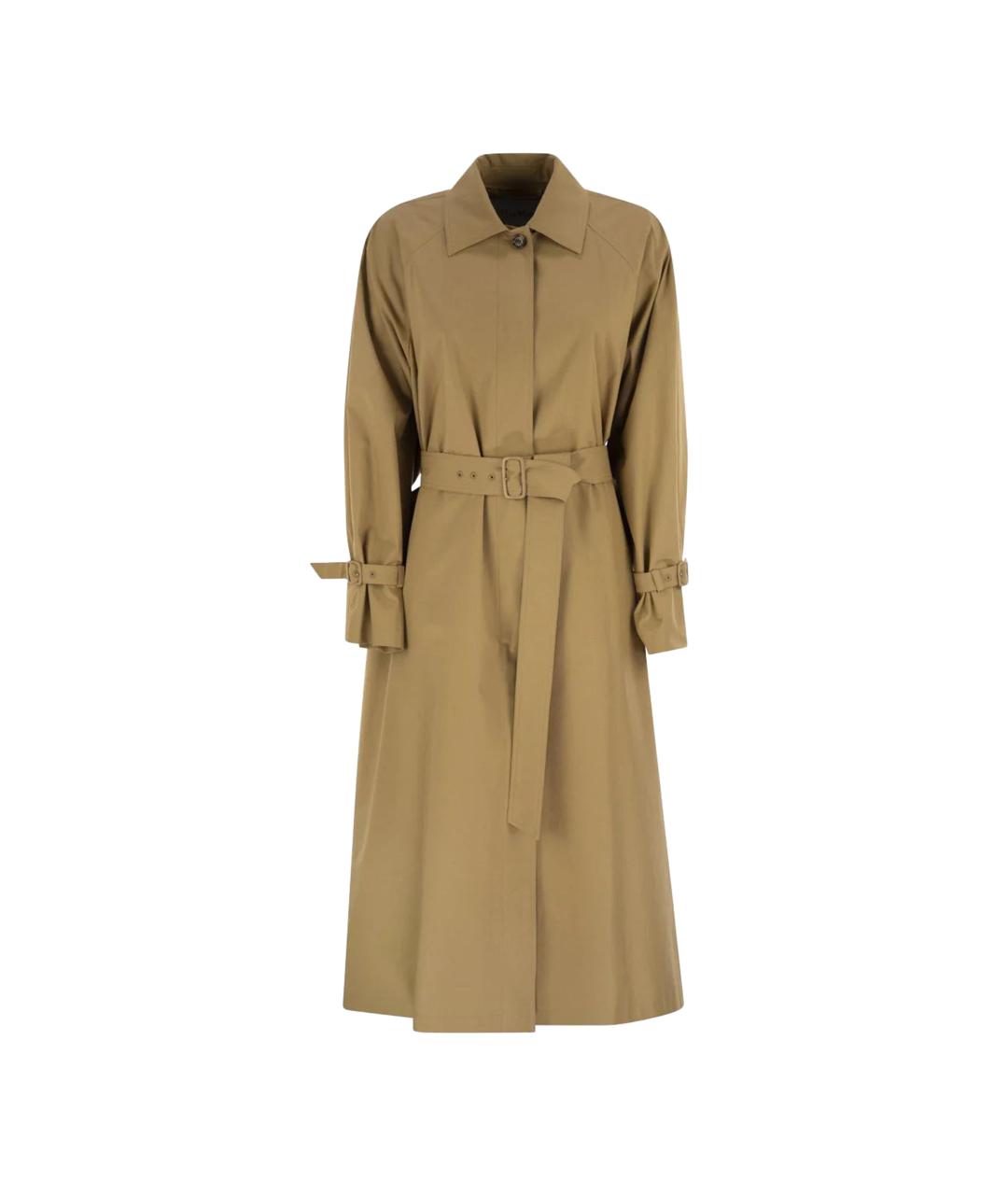MAX MARA Бежевый хлопковый тренч/плащ, фото 1