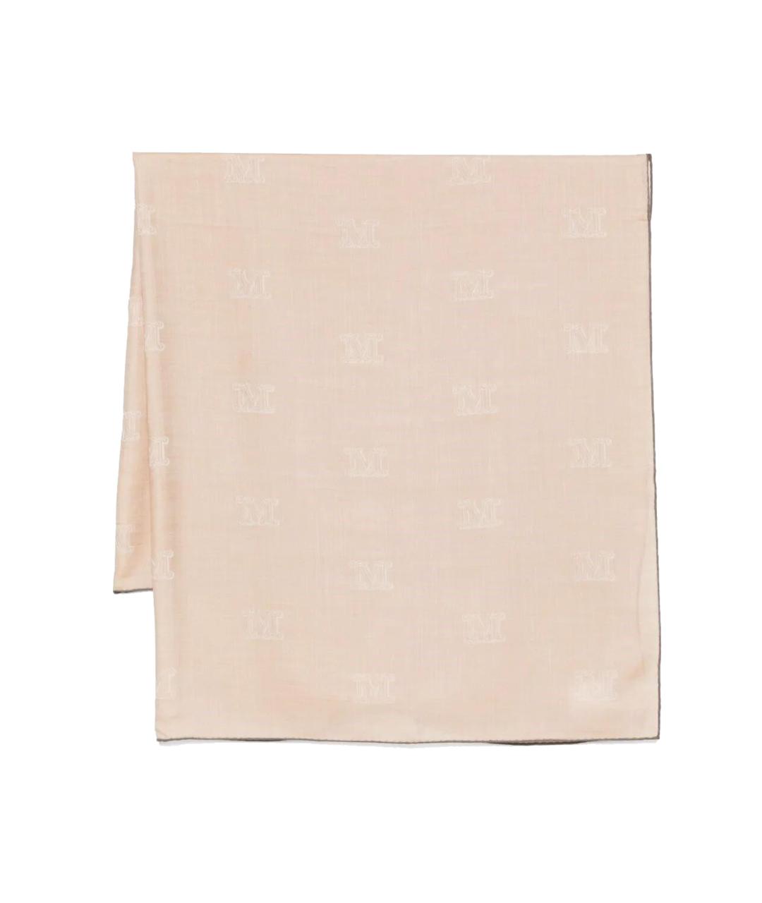 MAX MARA Бежевый шерстяной шарф, фото 1