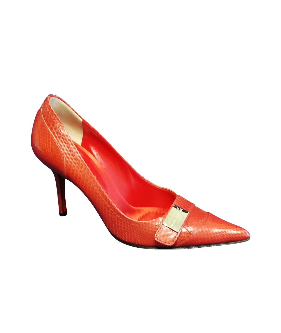 DOLCE&GABBANA Красные туфли из экзотической кожи, фото 1