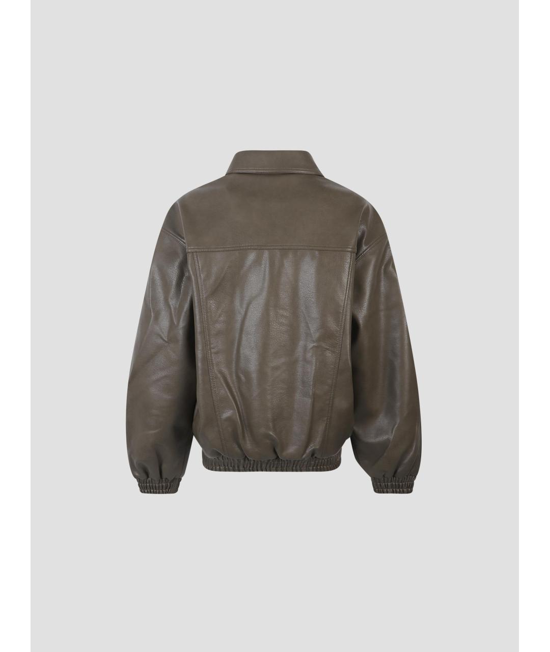 THE FRANKIE SHOP Зеленая полиуретановая куртка, фото 2