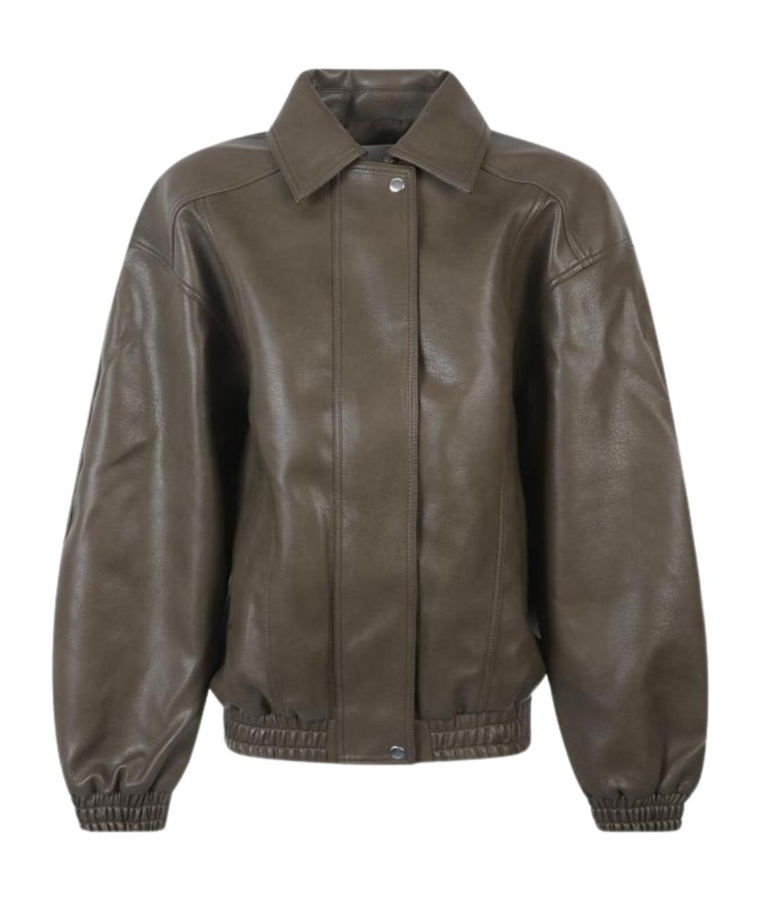 THE FRANKIE SHOP Зеленая полиуретановая куртка, фото 1