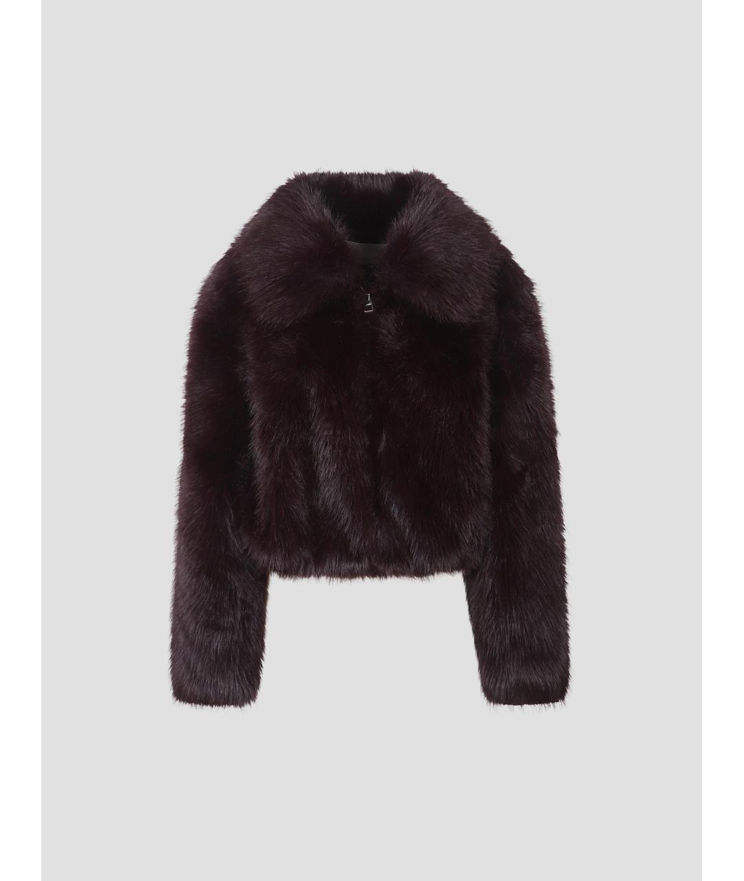 THE FRANKIE SHOP Фиолетовая полиэстеровая шуба, фото 4