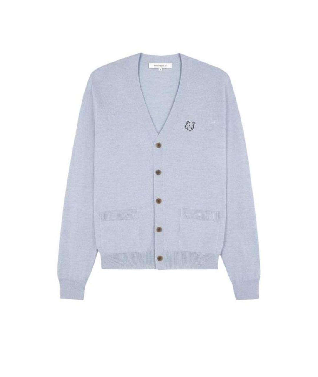 MAISON KITSUNE Серый шерстяной кардиган, фото 1