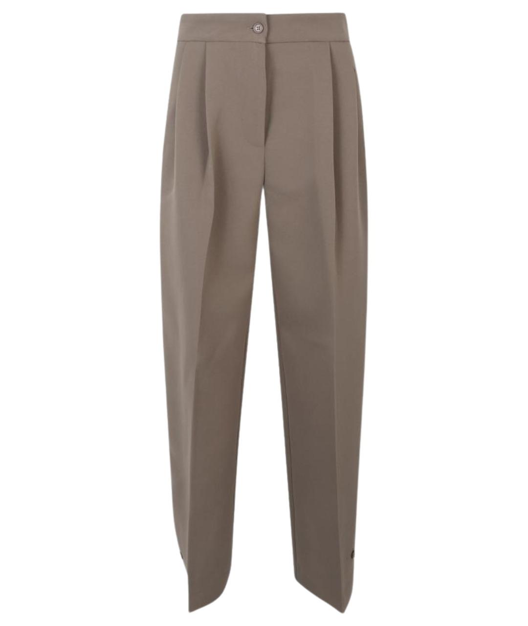 THE FRANKIE SHOP Бежевые полиэстеровые прямые брюки, фото 1