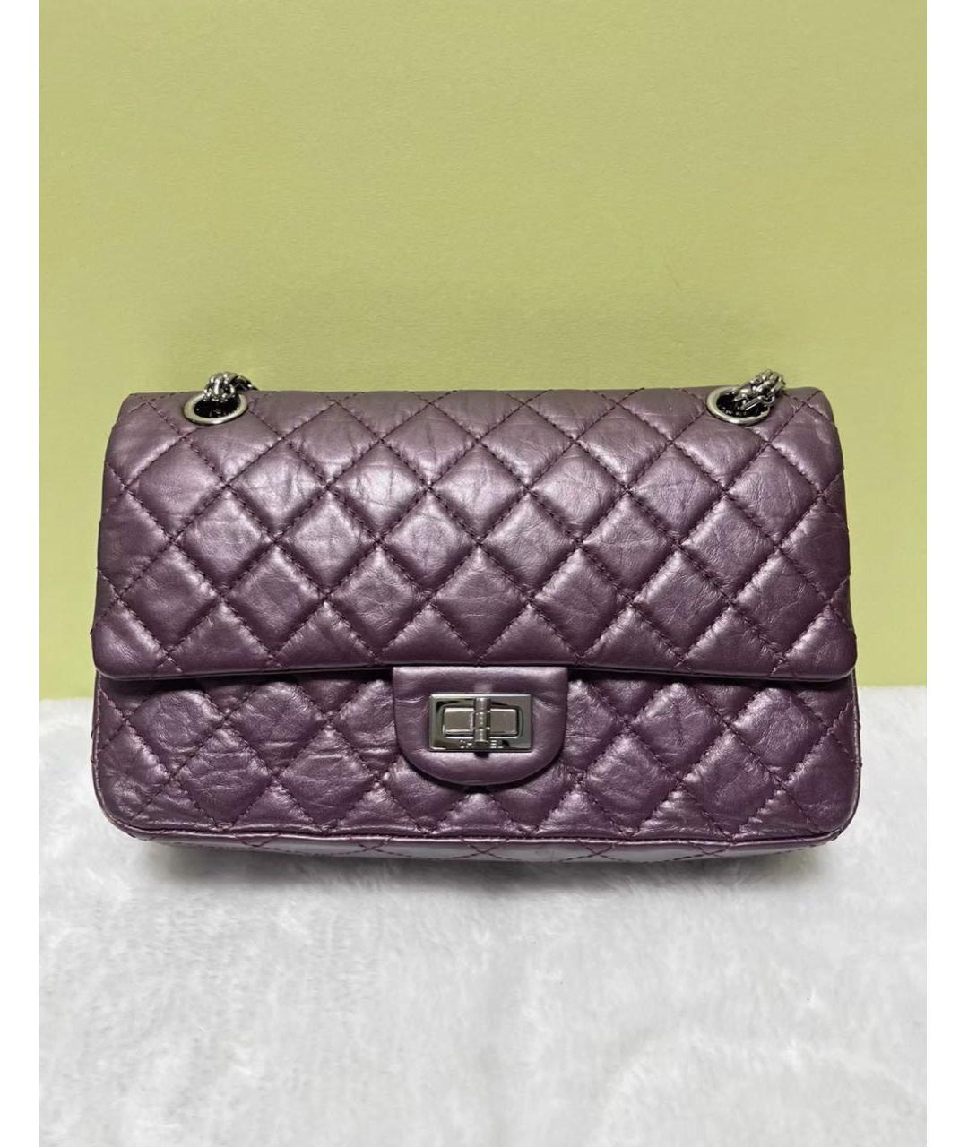 CHANEL Фиолетовая кожаная сумка через плечо, фото 2