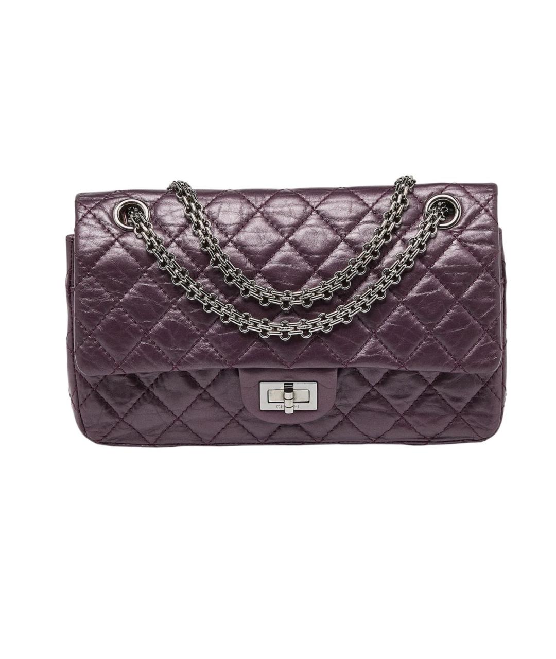 CHANEL Фиолетовая кожаная сумка через плечо, фото 9