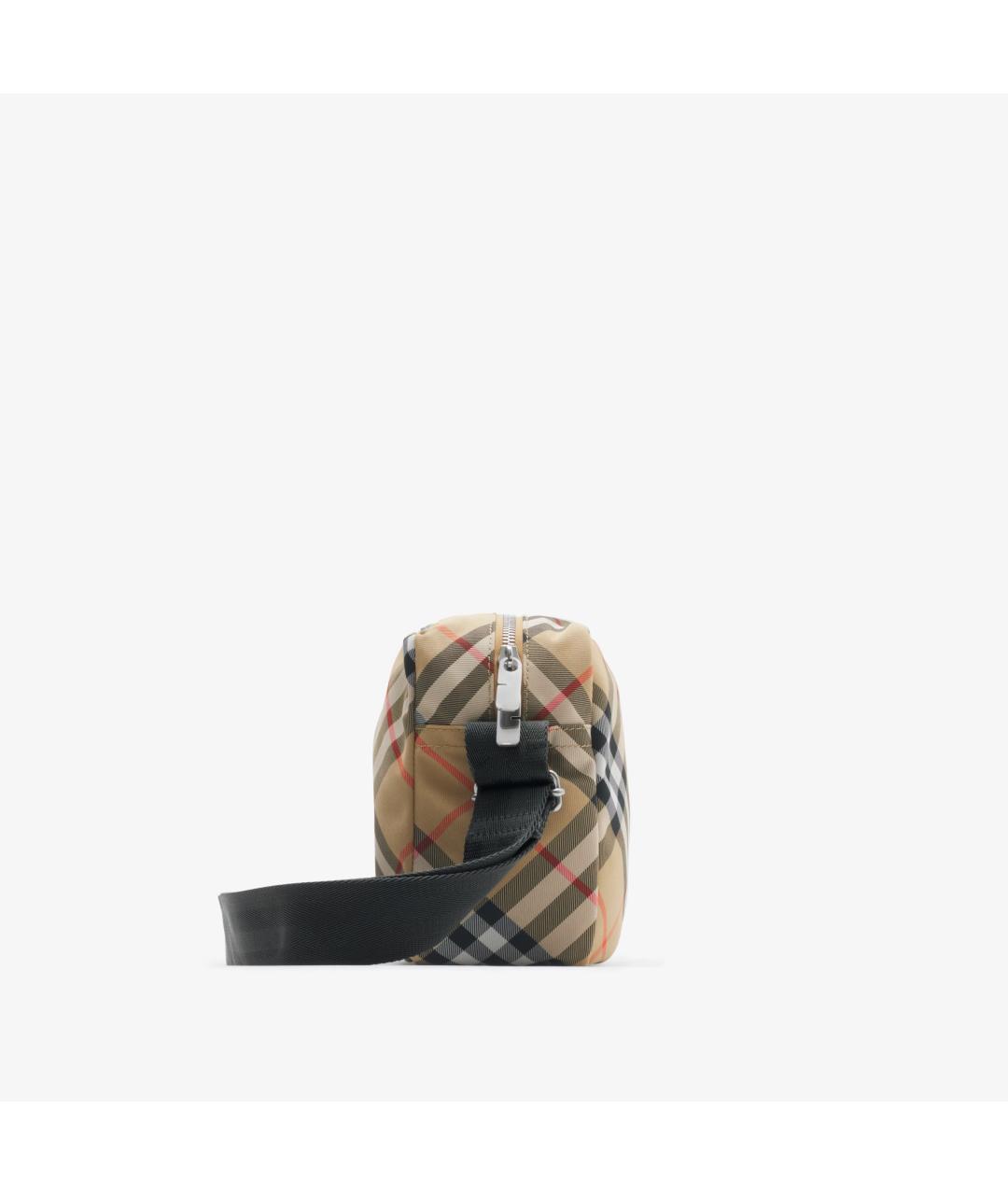 BURBERRY Бежевая синтетическая сумка на плечо, фото 5