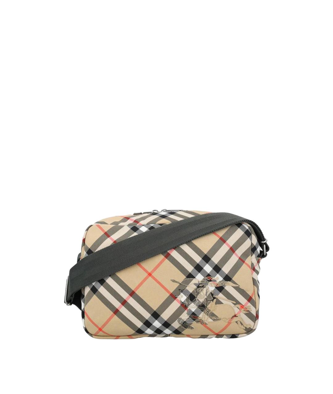 BURBERRY Бежевая синтетическая сумка на плечо, фото 1