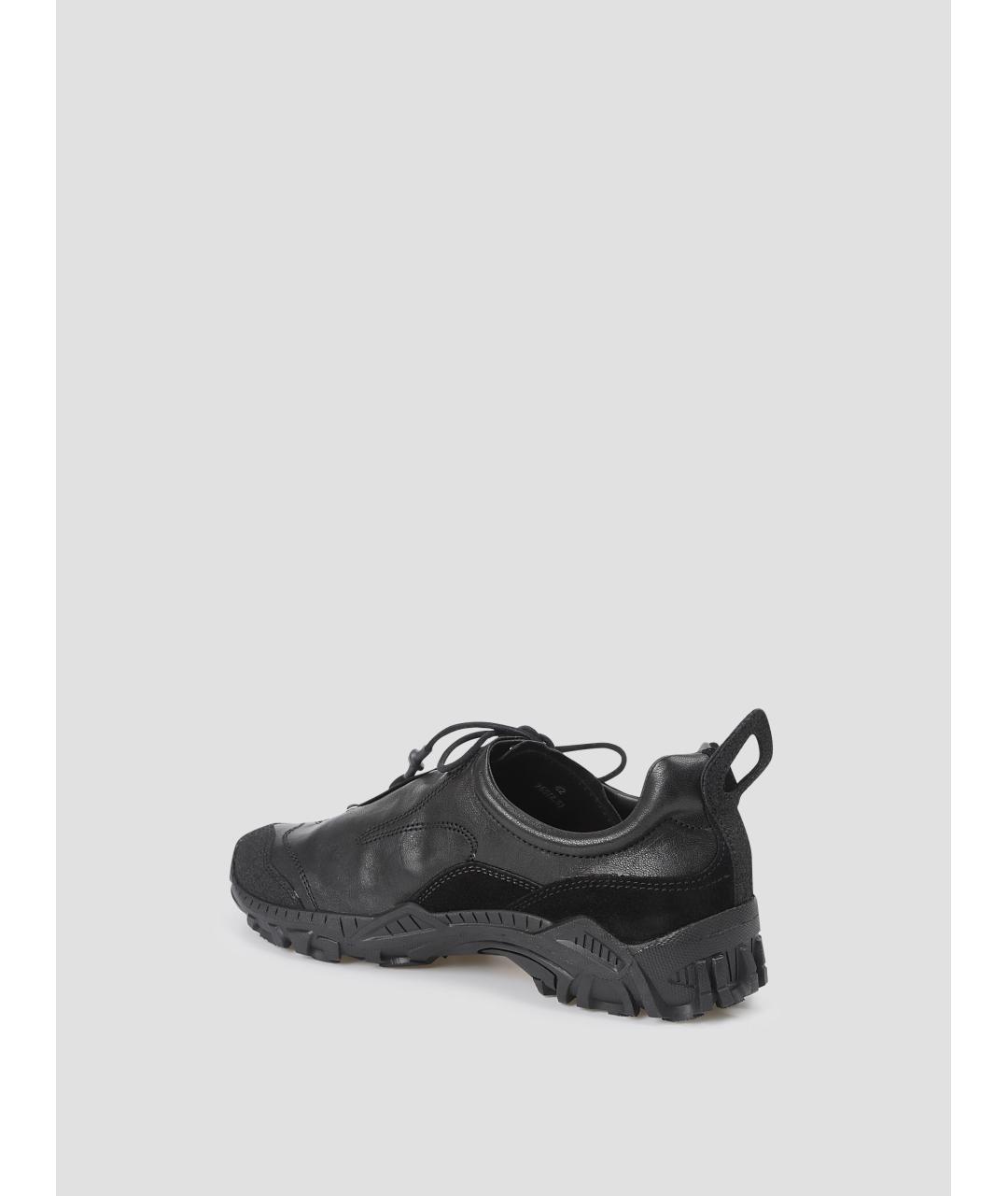 OUR LEGACY Черные замшевые низкие кроссовки / кеды, фото 2