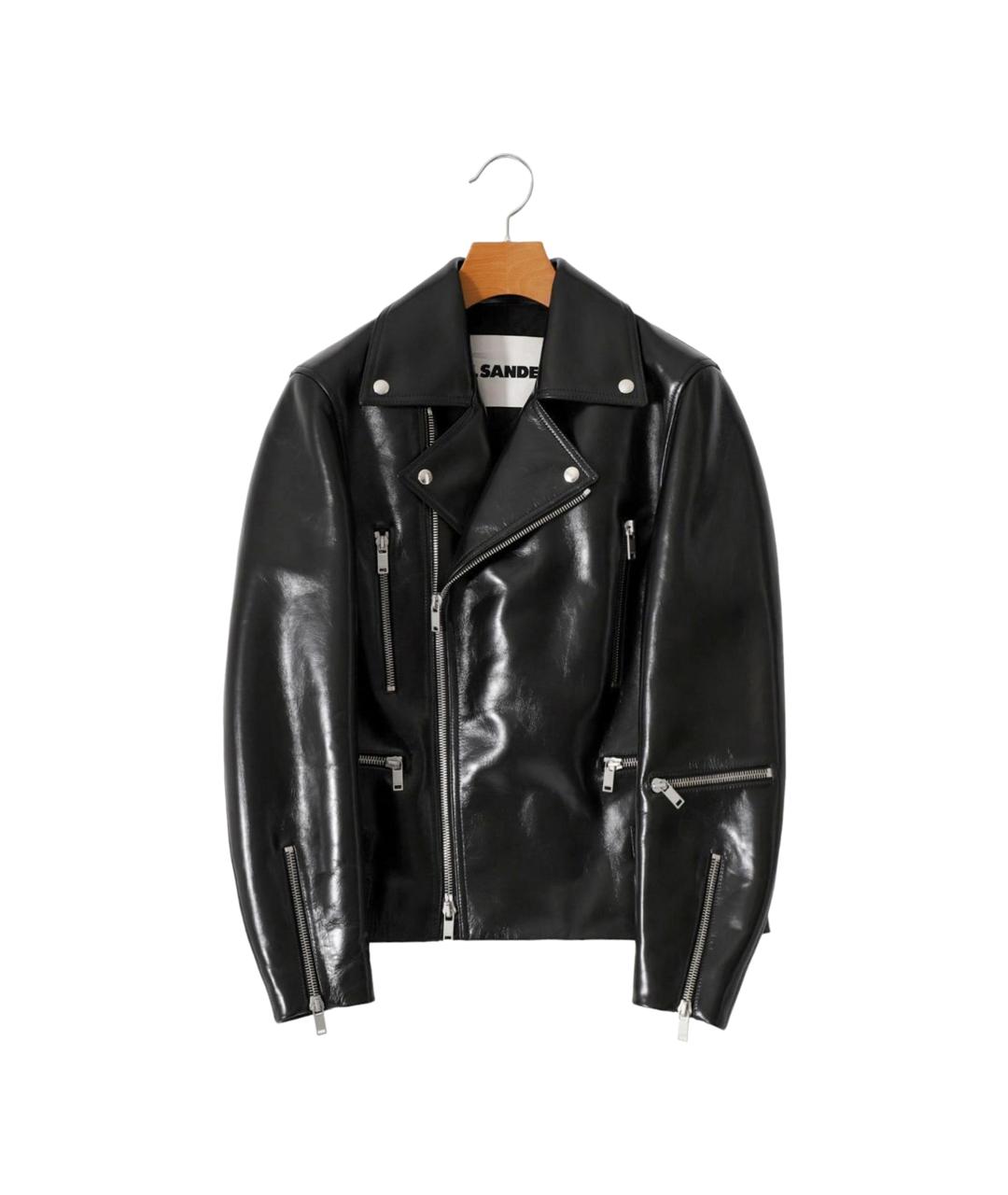 JIL SANDER Черная кожаная куртка, фото 3