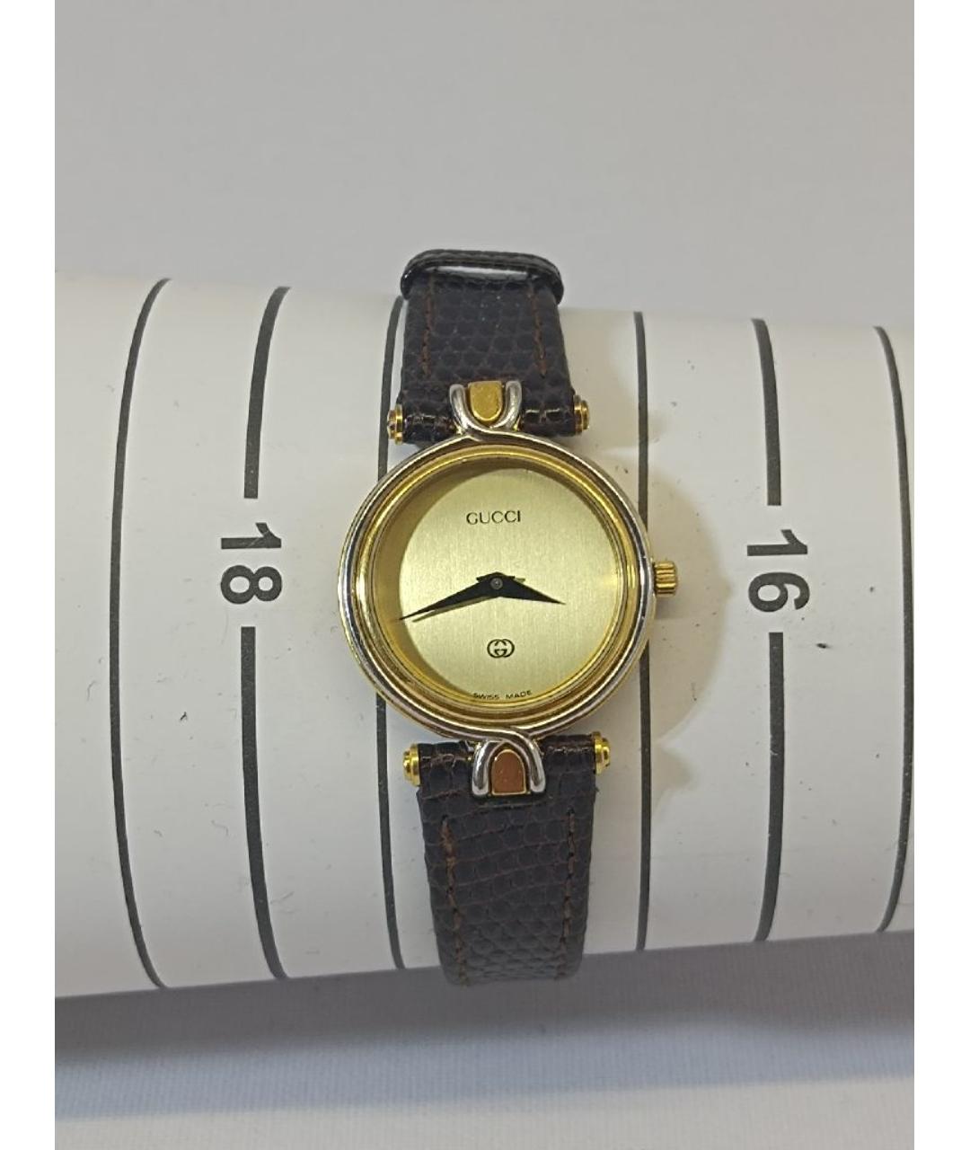 GUCCI Золотые стальные часы, фото 6
