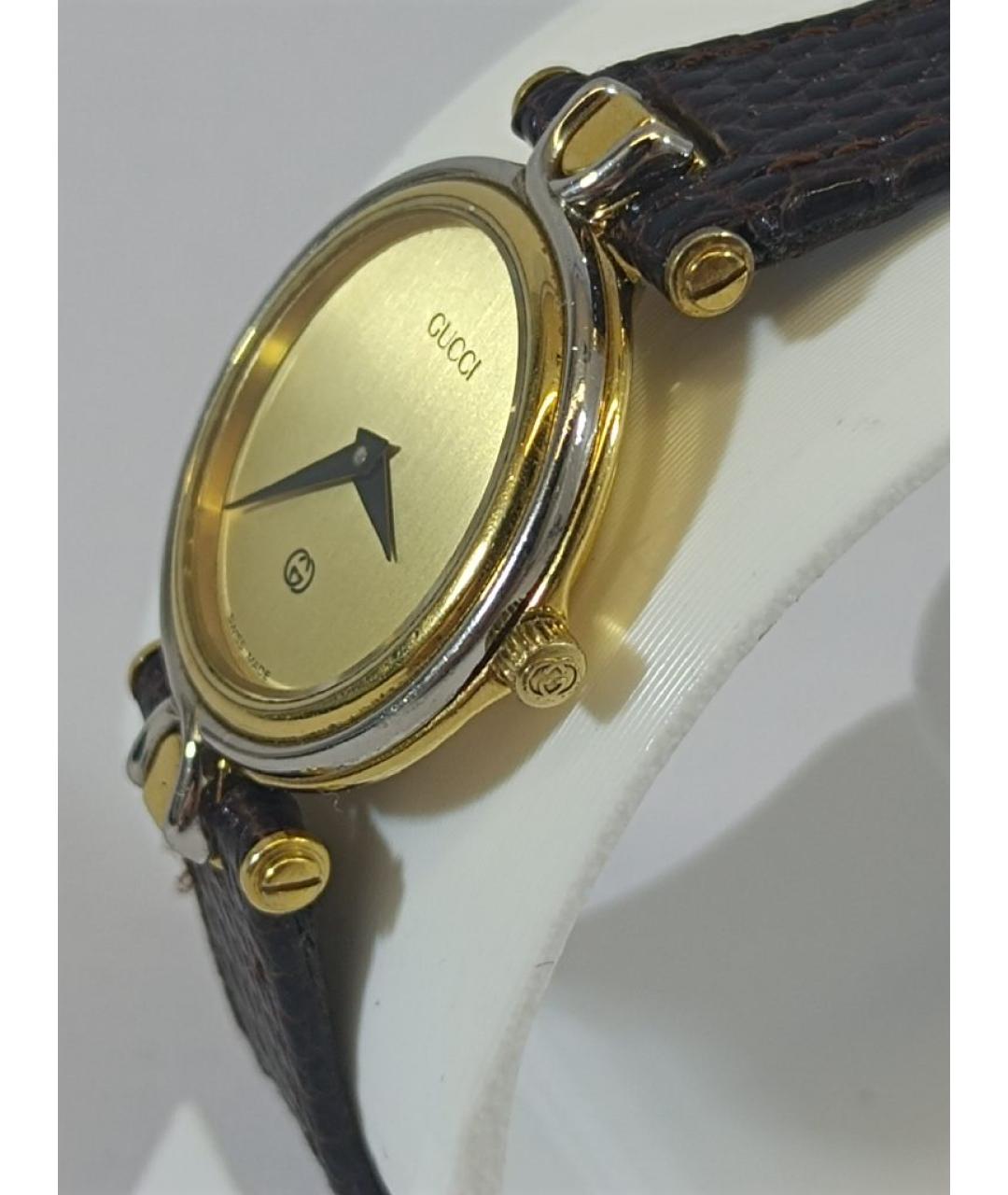 GUCCI Золотые стальные часы, фото 3