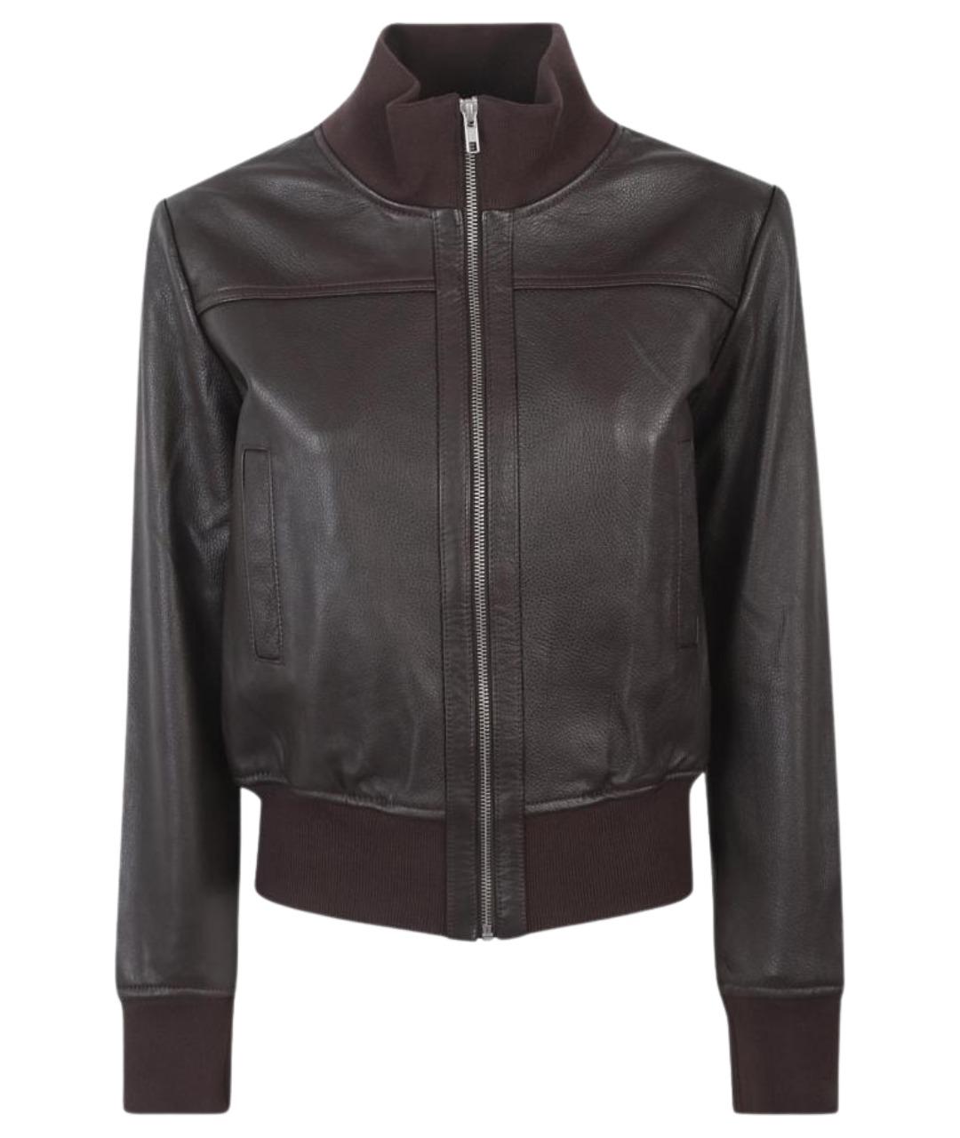 THE FRANKIE SHOP Коричневая кожаная куртка, фото 1