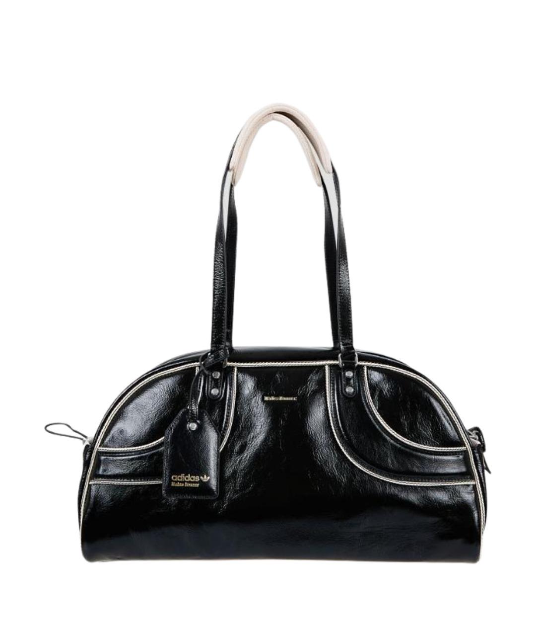ADIDAS Черная кожаная сумка через плечо, фото 1