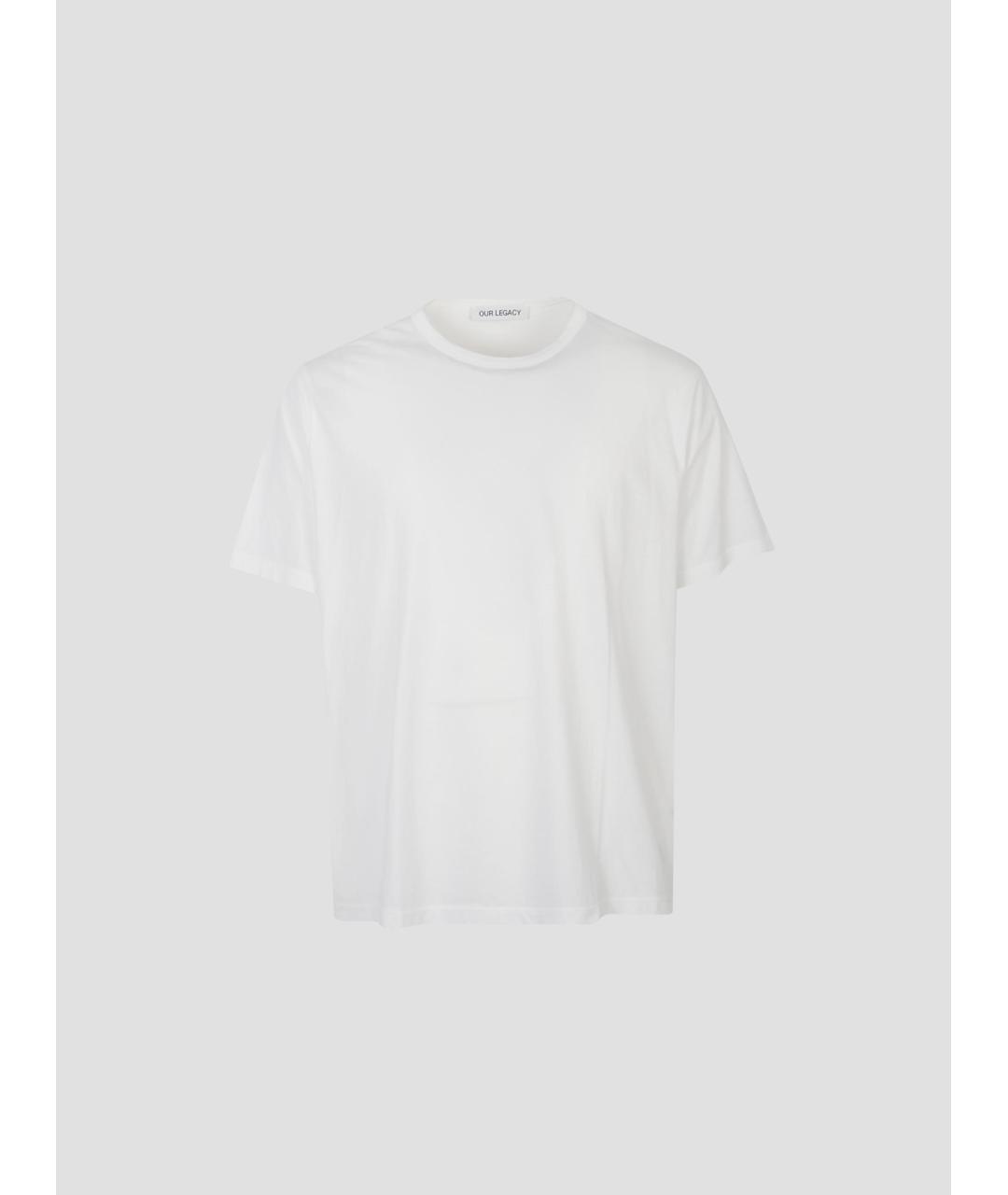 OUR LEGACY Белая хлопковая футболка, фото 4