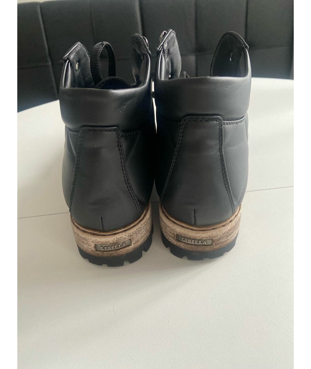 LE SILLA Черные кожаные ботинки, фото 4