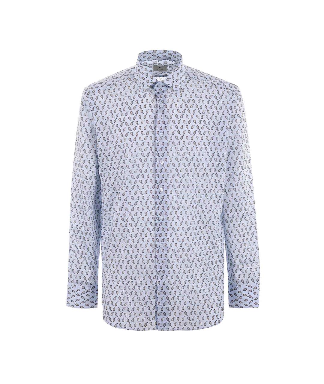 ETRO Голубая хлопковая классическая рубашка, фото 1