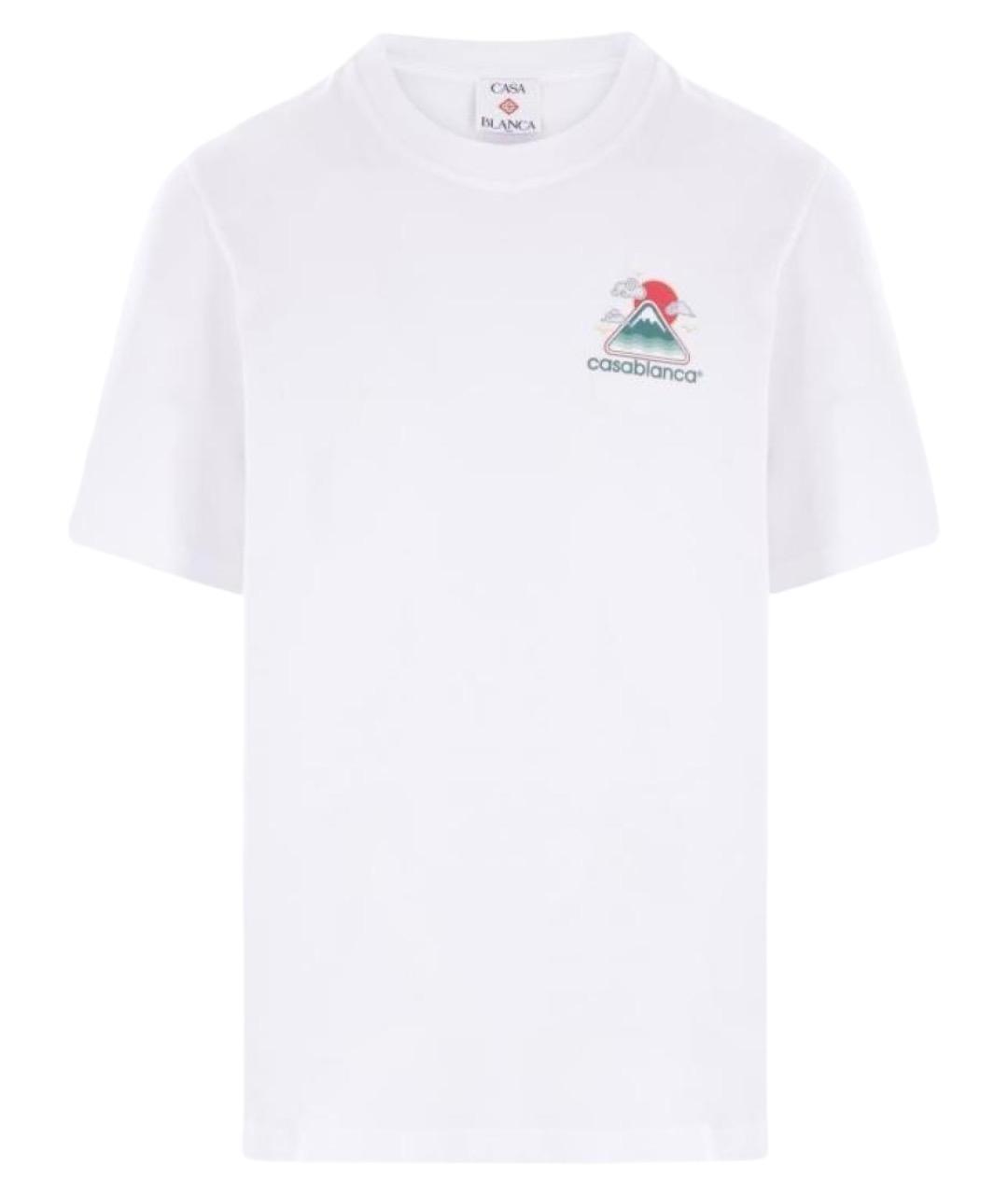CASABLANCA Белая хлопковая футболка, фото 1