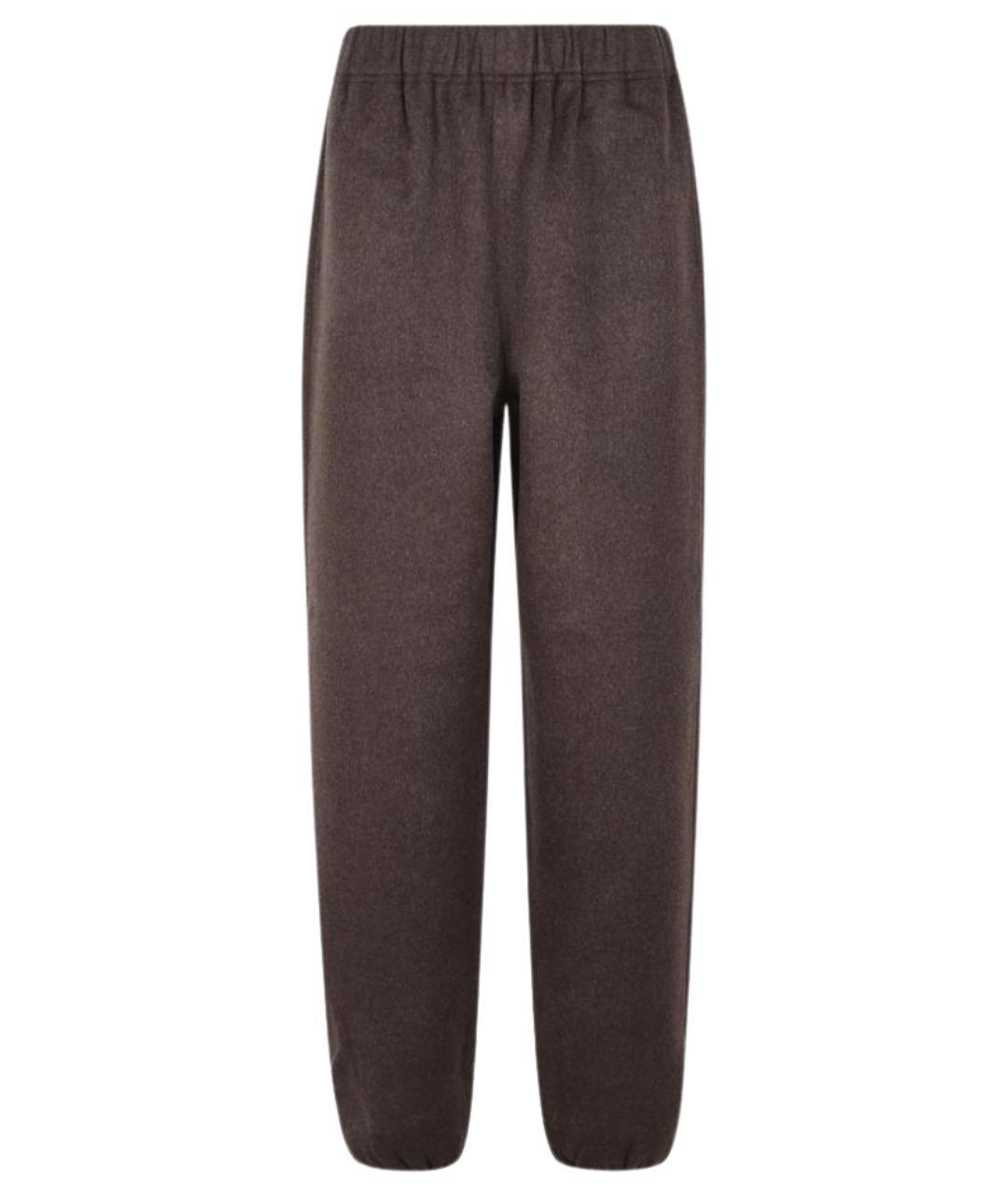 THE FRANKIE SHOP Коричневые шерстяные спортивные брюки и шорты, фото 1