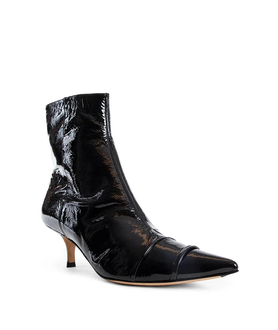 MAISON MARGIELA Черные кожаные ботильоны, фото 2