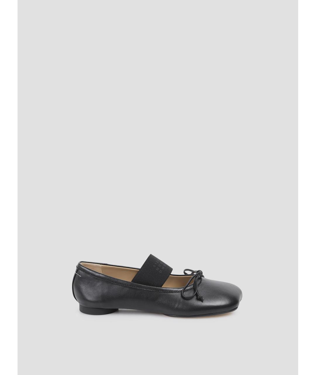 MM6 MAISON MARGIELA Черные кожаные балетки, фото 4