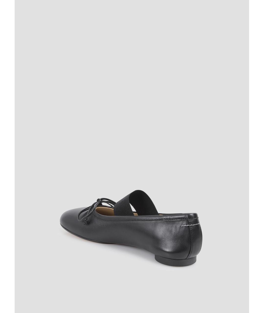 MM6 MAISON MARGIELA Черные кожаные балетки, фото 2
