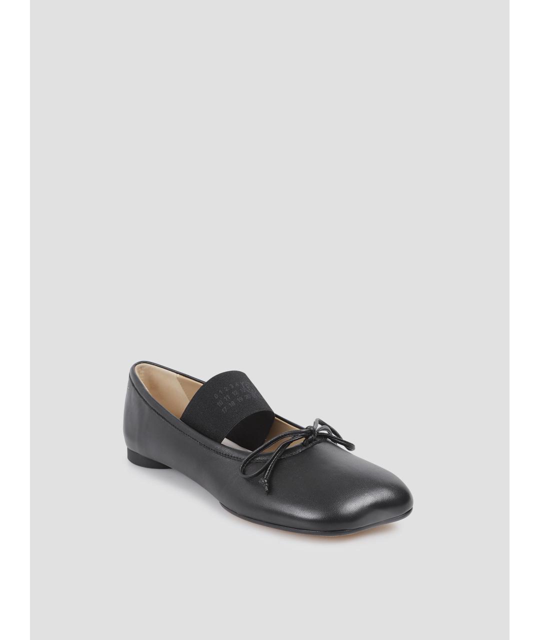MM6 MAISON MARGIELA Черные кожаные балетки, фото 3