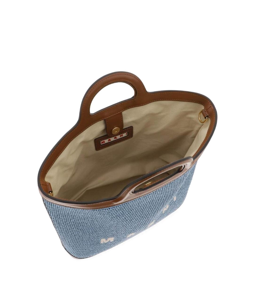 MARNI Голубая хлопковая сумка тоут, фото 2