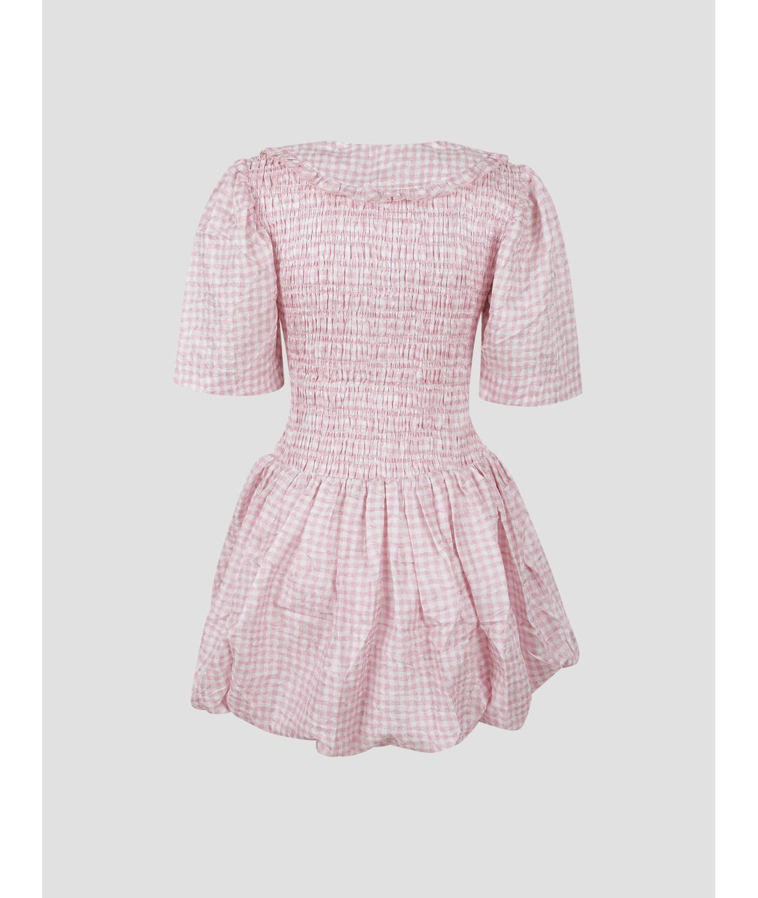 GANNI Розовое полиэстеровое коктейльное платье, фото 2