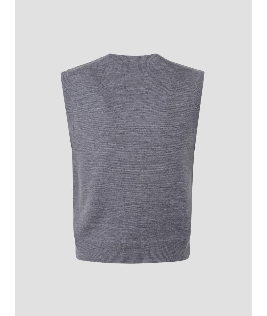 A.P.C. Серая шерстяная жилетка, фото 2