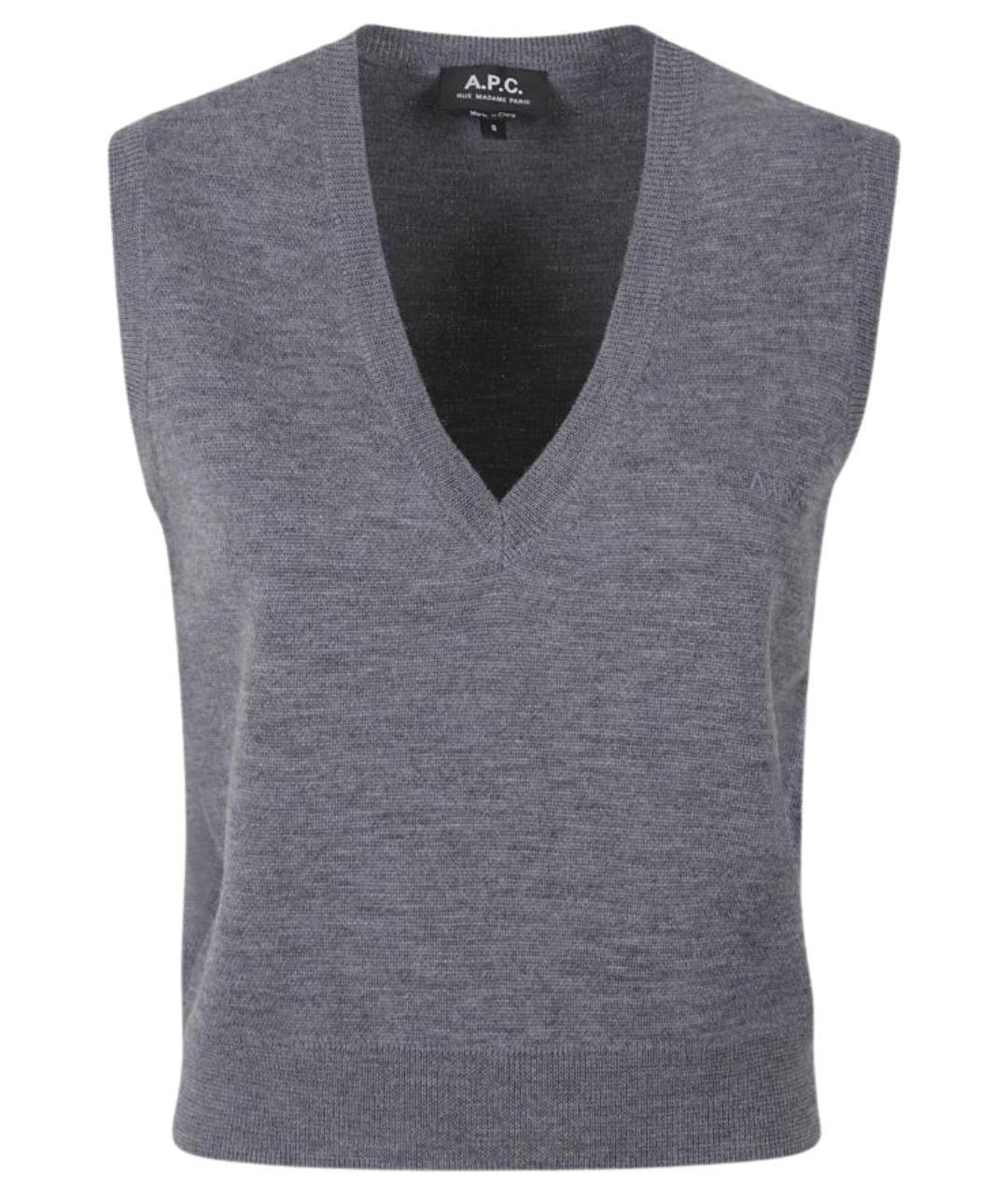 A.P.C. Серая шерстяная жилетка, фото 1