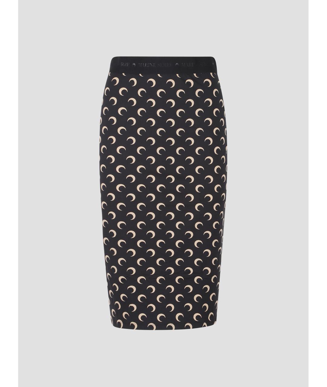 MARINE SERRE Бежевая полиамидовая юбка миди, фото 4