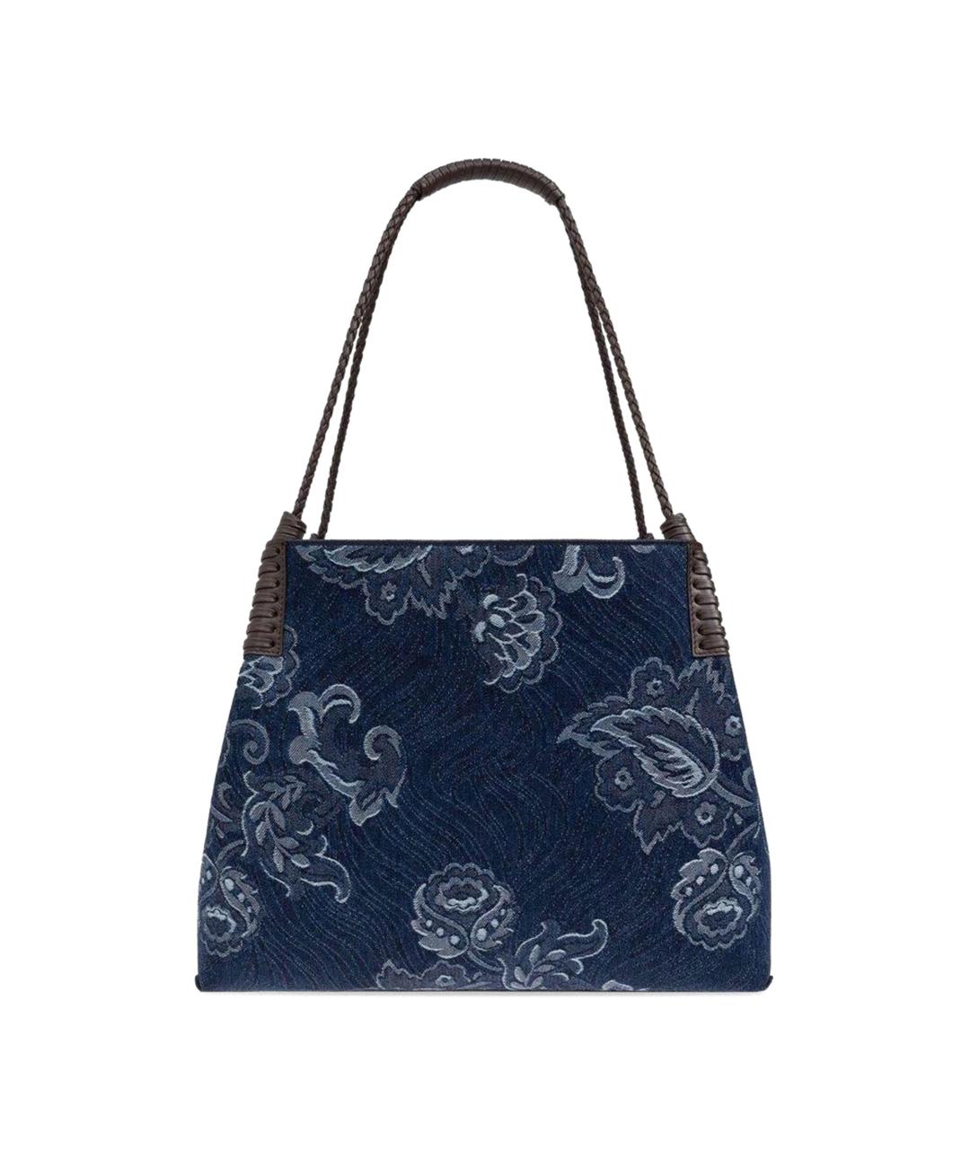 ETRO Синяя деним сумка тоут, фото 2