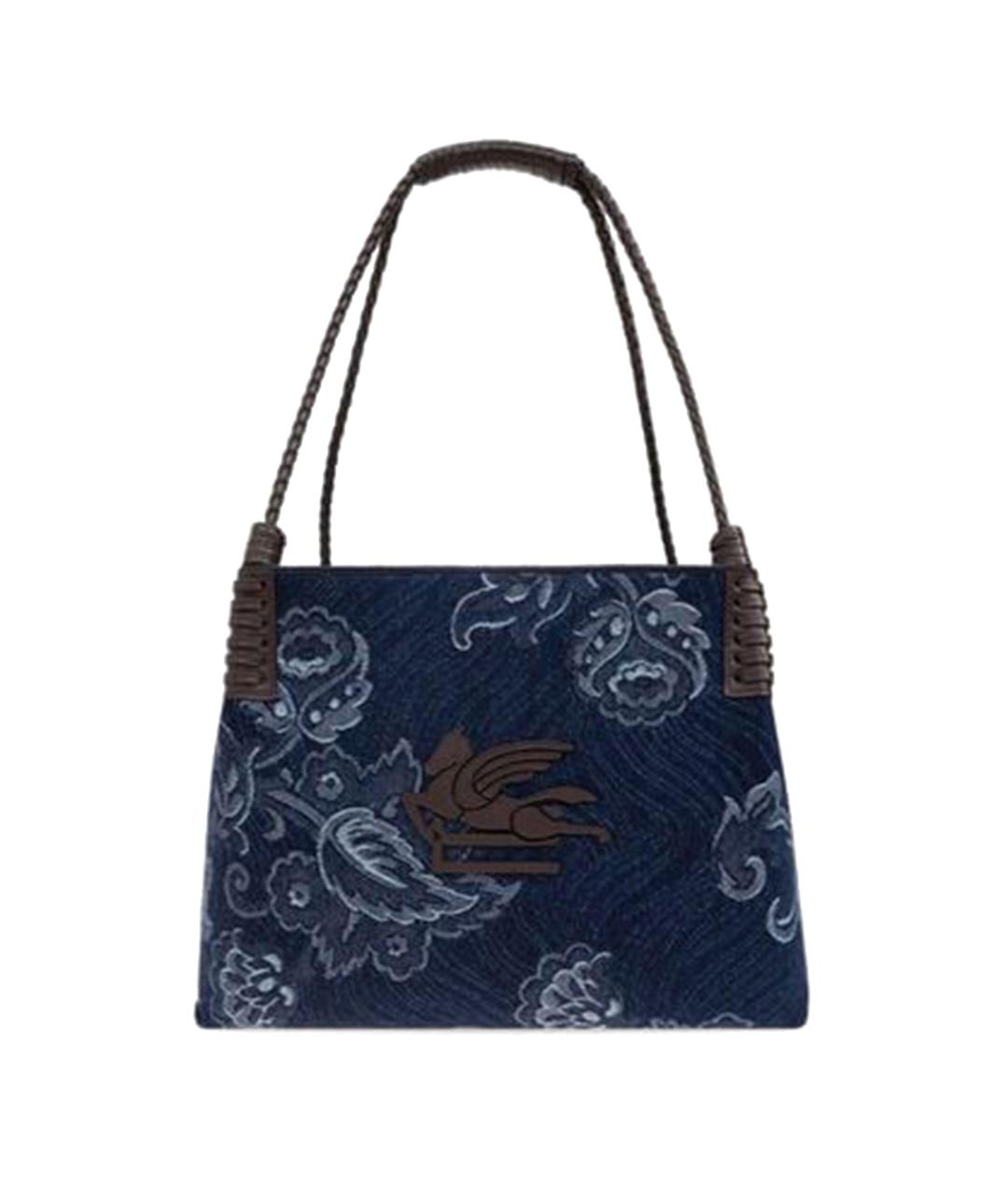 ETRO Синяя деним сумка тоут, фото 1