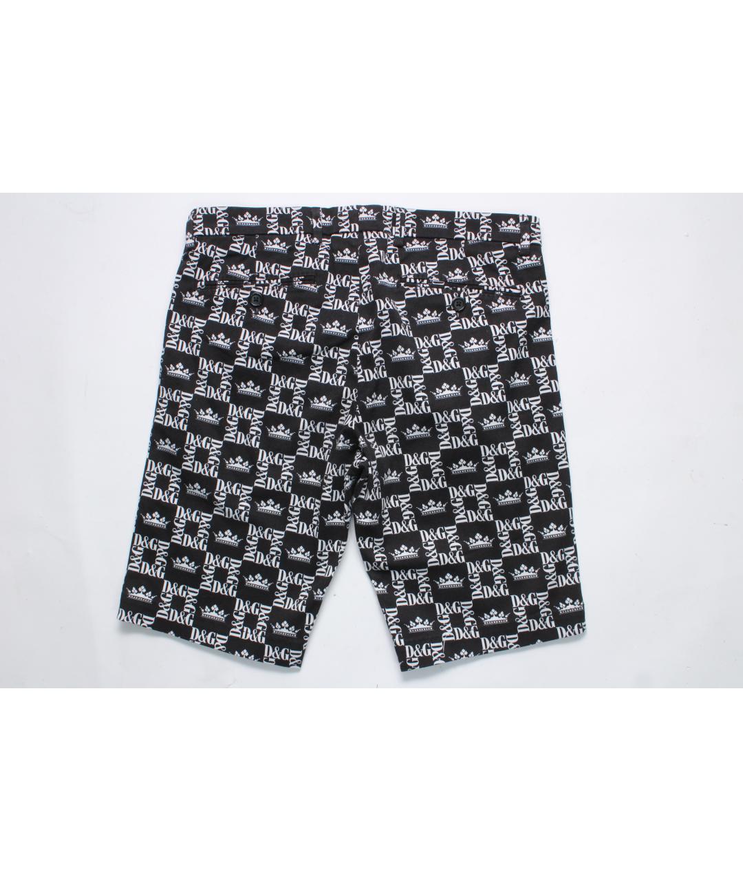 DOLCE&GABBANA Черные хлопко-эластановые шорты, фото 3