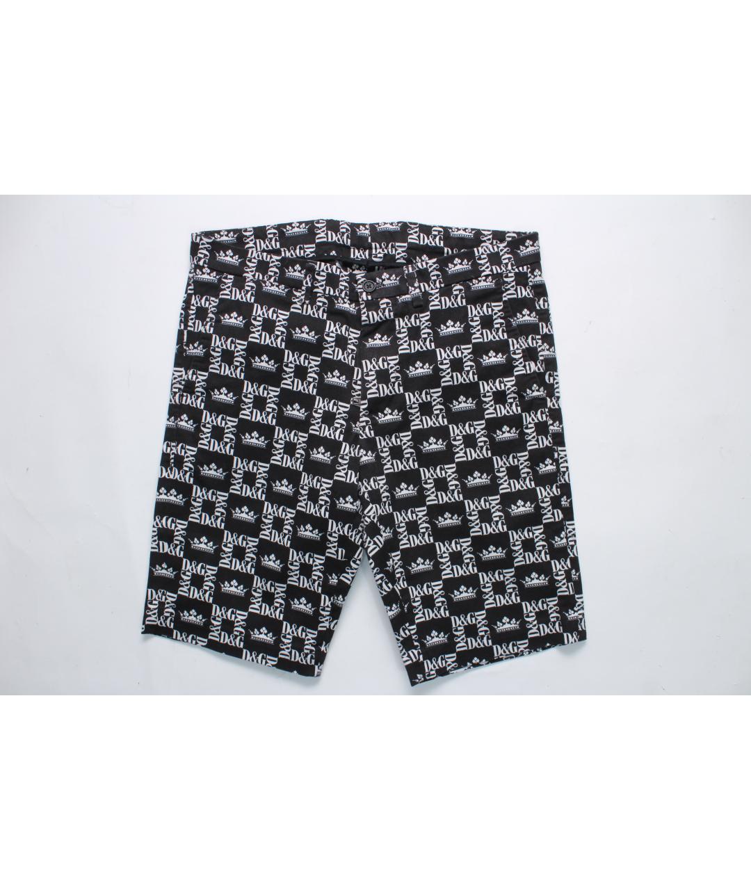 DOLCE&GABBANA Черные хлопко-эластановые шорты, фото 10