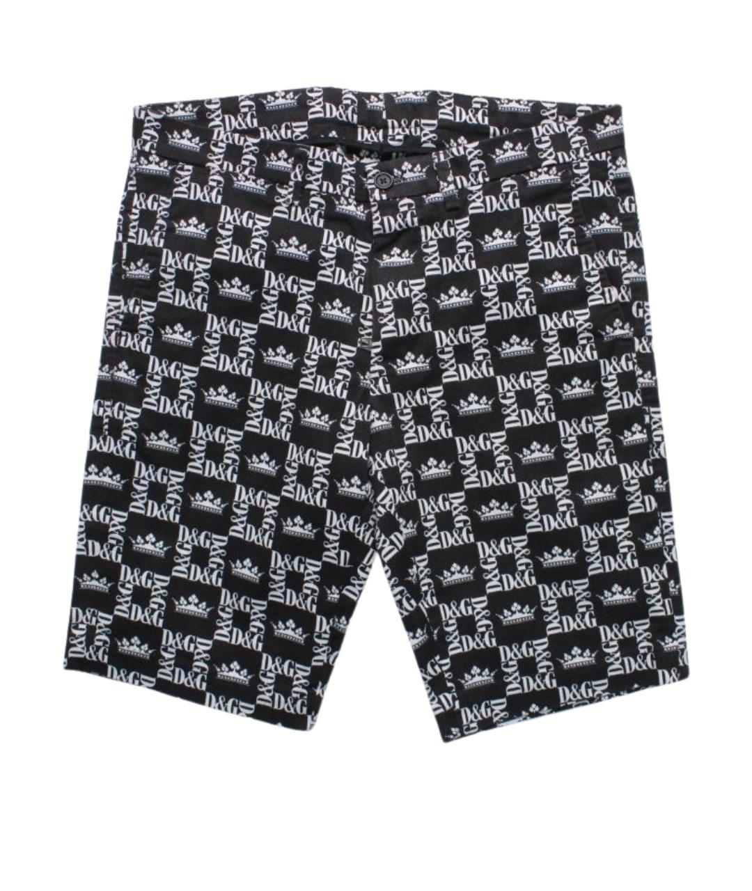DOLCE&GABBANA Черные хлопко-эластановые шорты, фото 1