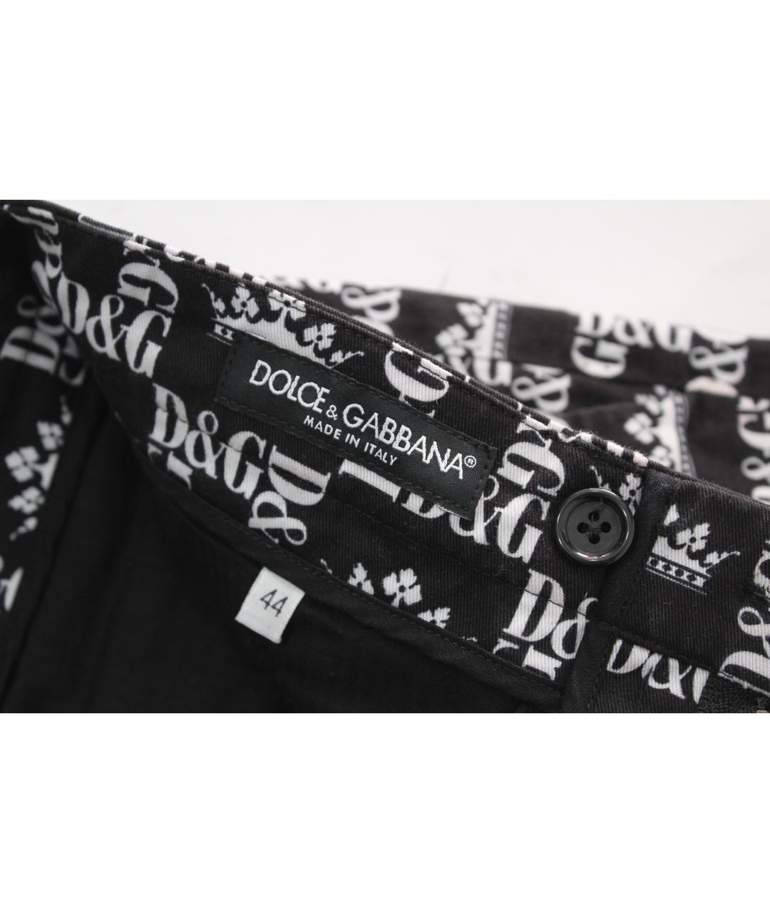 DOLCE&GABBANA Черные хлопко-эластановые шорты, фото 6