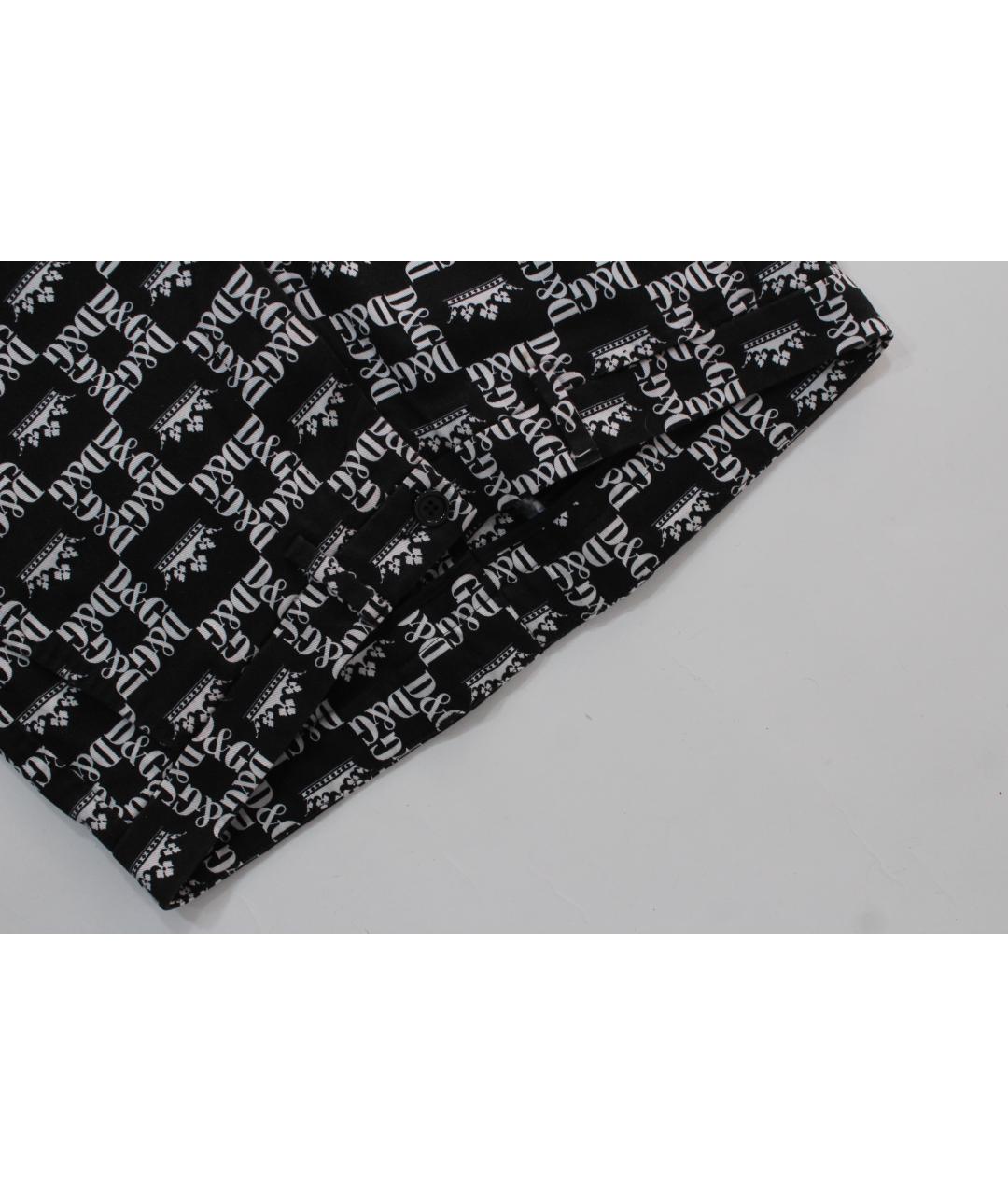 DOLCE&GABBANA Черные хлопко-эластановые шорты, фото 9