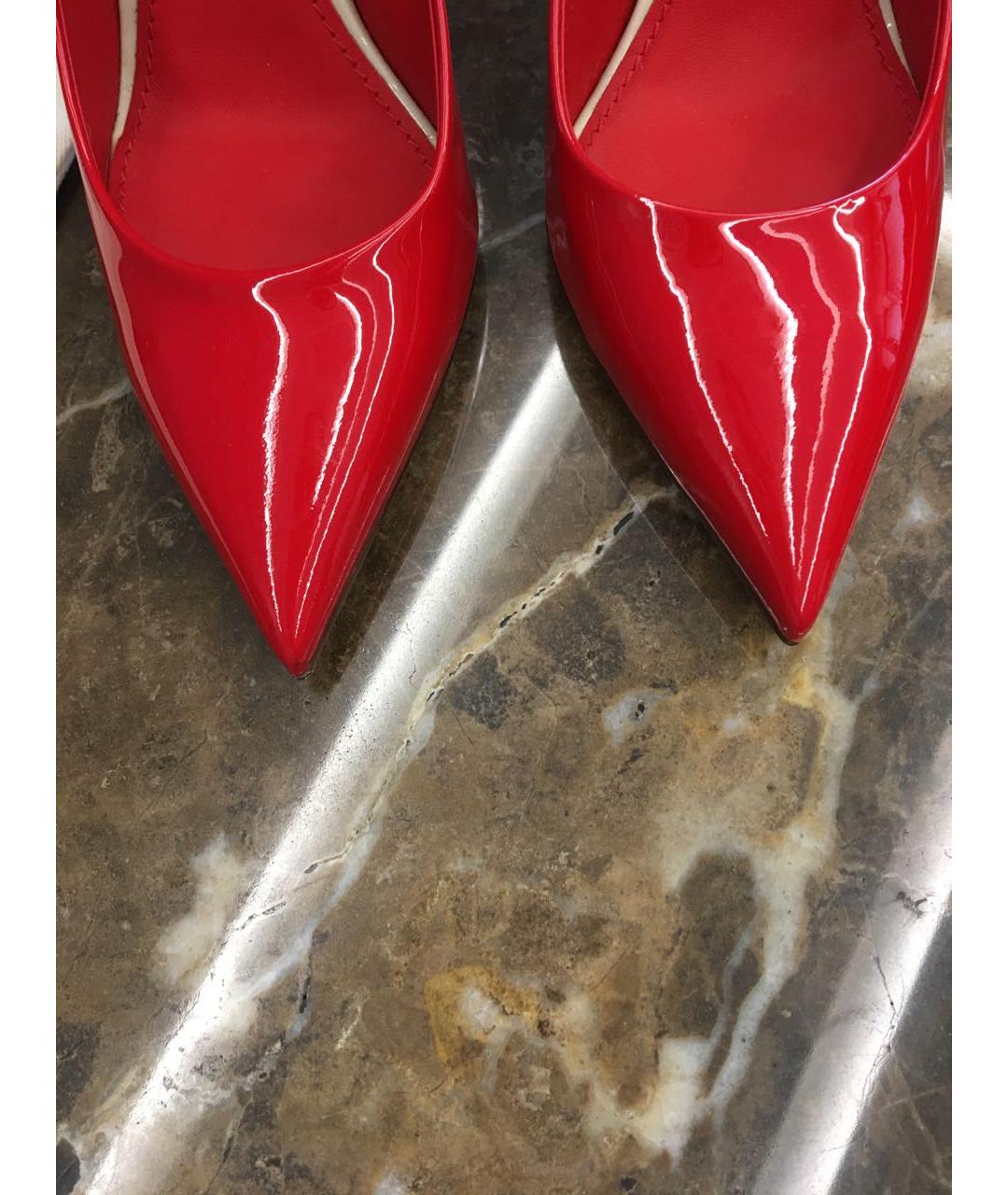 LOUIS VUITTON Красные туфли из лакированной кожи, фото 3