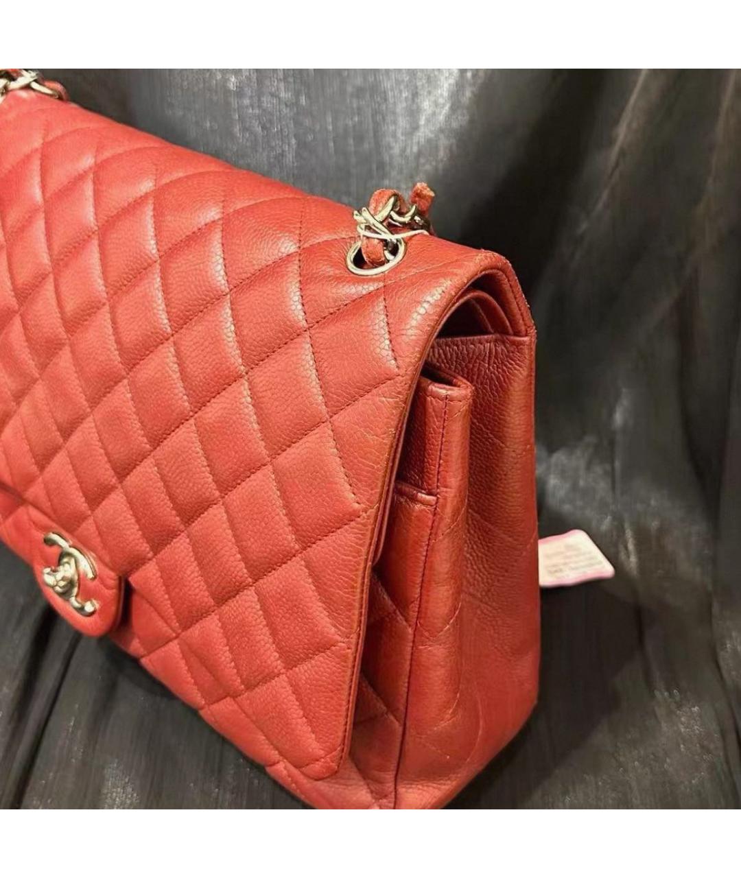 CHANEL Бордовая кожаная сумка через плечо, фото 6