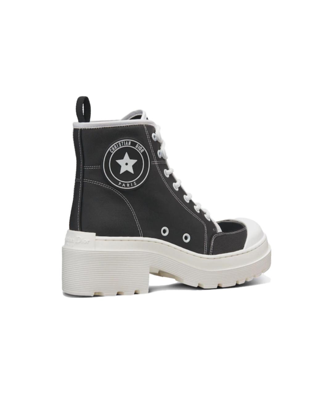 CHRISTIAN DIOR Антрацитовые кожаные ботинки, фото 4