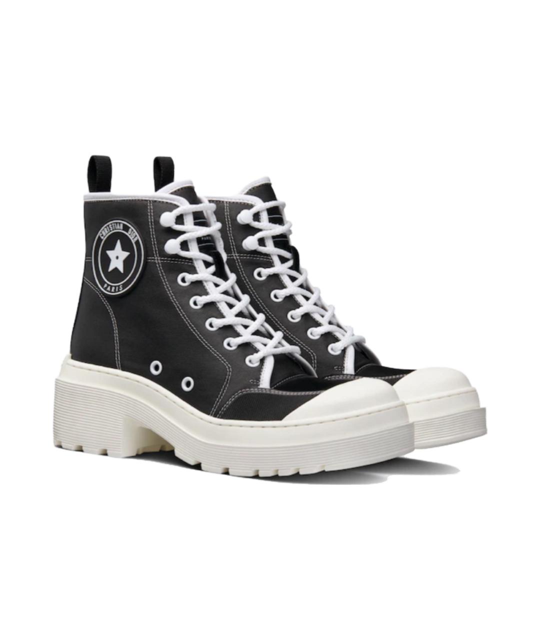 CHRISTIAN DIOR Антрацитовые кожаные ботинки, фото 3