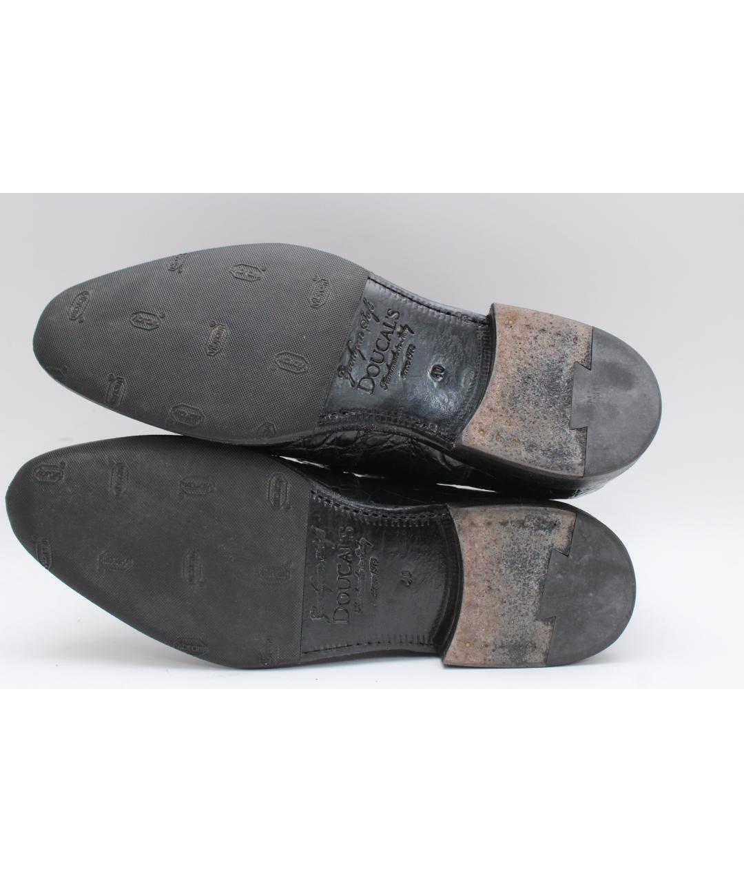 DOUCAL'S Темно-синие туфли из экзотической кожи, фото 7