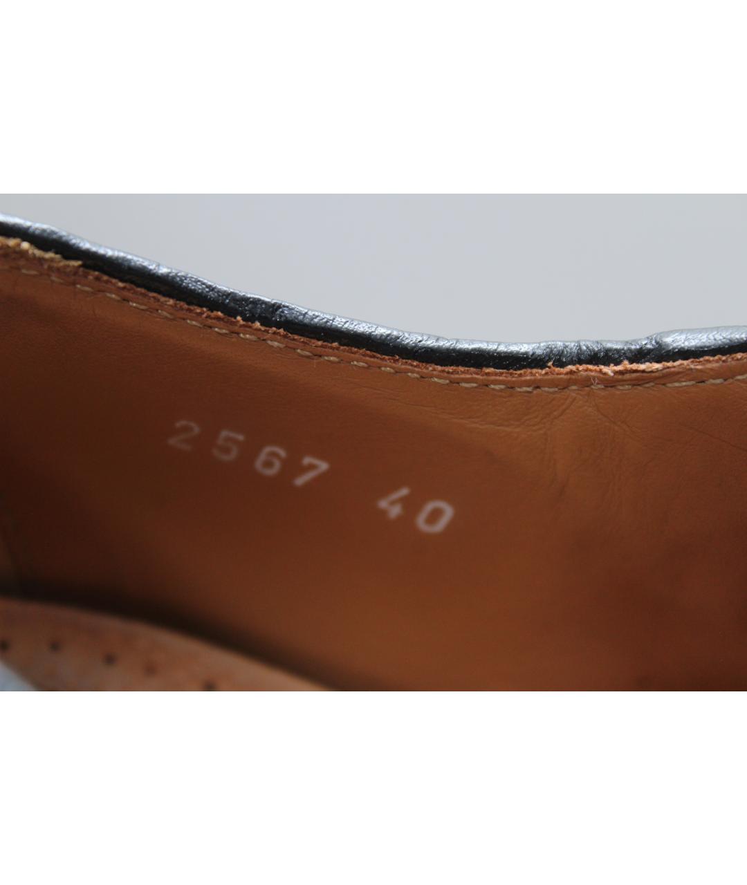 DOUCAL'S Темно-синие туфли из экзотической кожи, фото 8