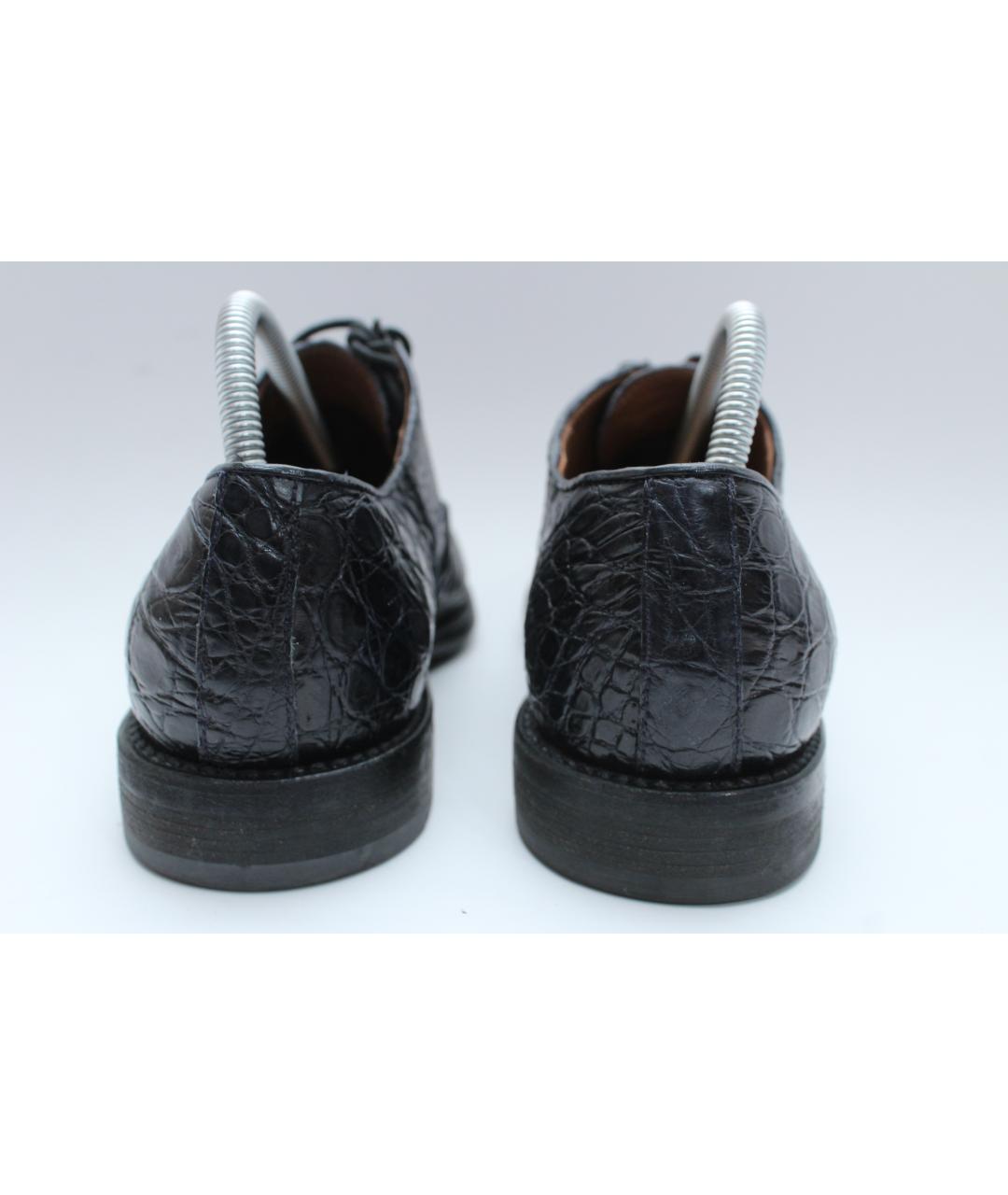 DOUCAL'S Темно-синие туфли из экзотической кожи, фото 6