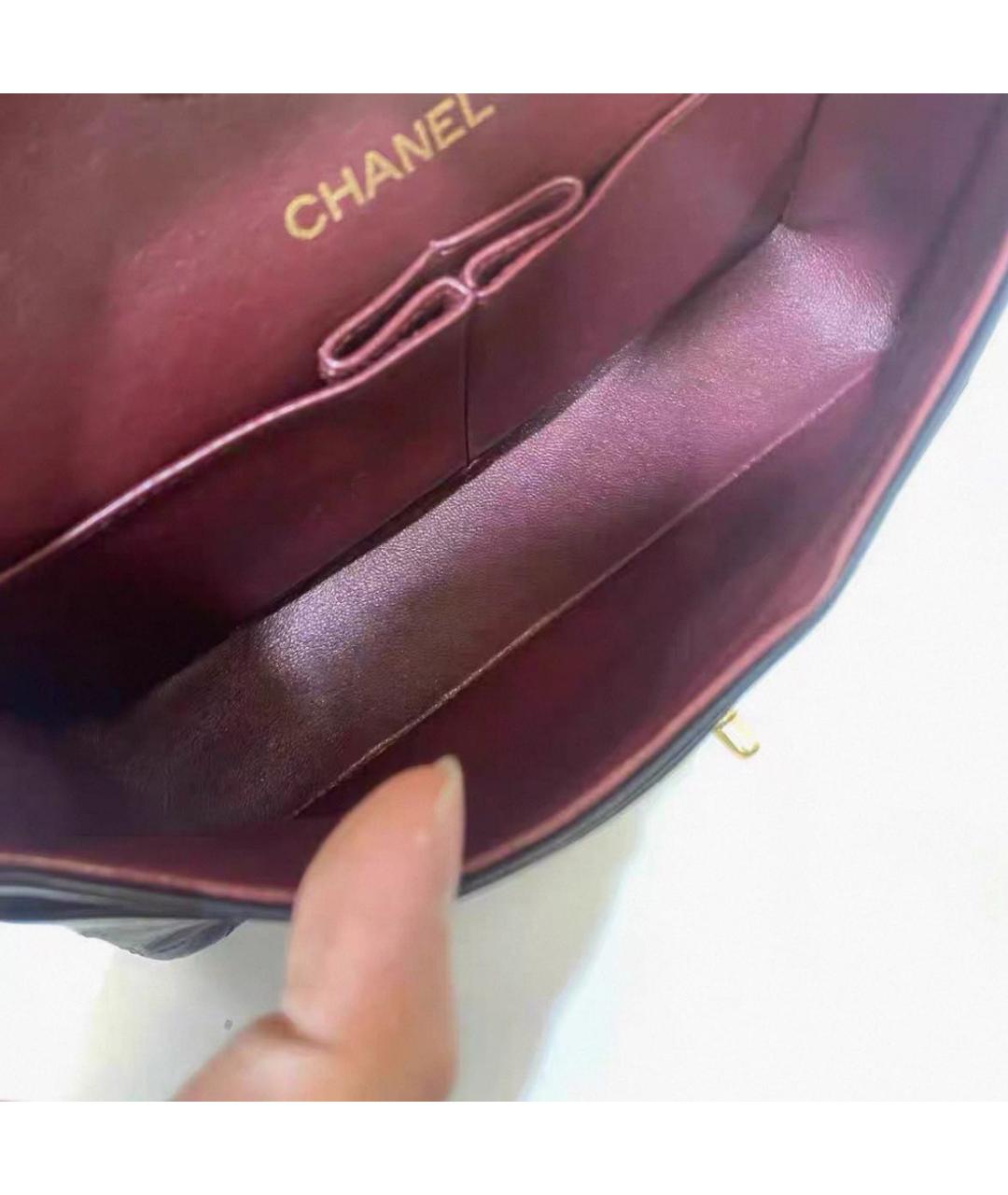 CHANEL Черная кожаная сумка через плечо, фото 7