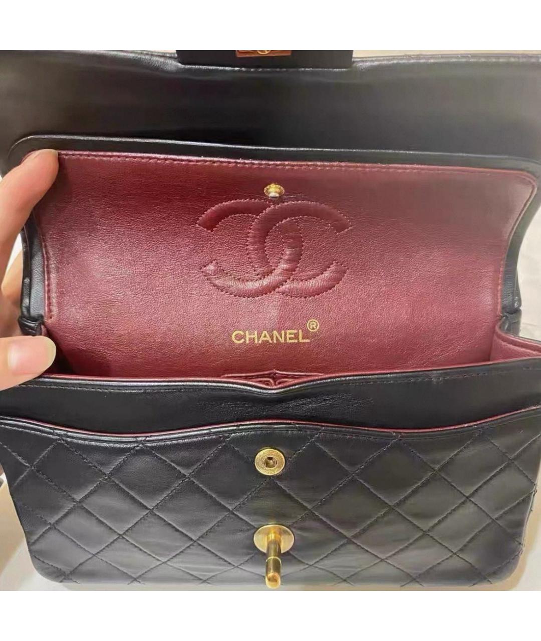 CHANEL Черная кожаная сумка через плечо, фото 4